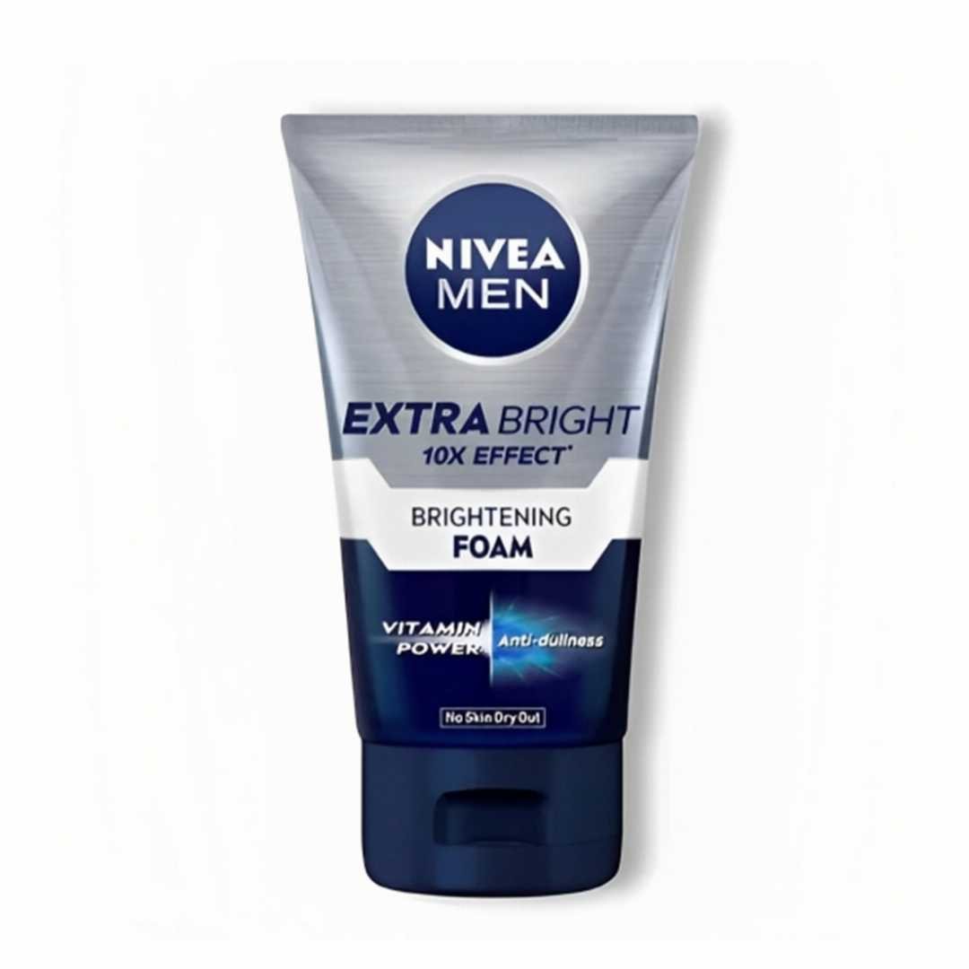 NIVEA MEN Extra Bright 10X Effect Brightening Foam (100gm)