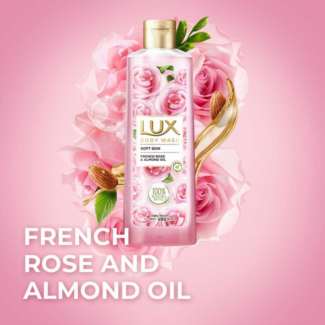 Lux Body Wash French Rose & Almond (245ml)