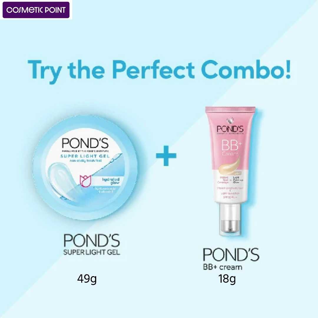 Combo - Pond's Hydrated Glow Super Light Gel 49g + Pond’s BB Cream 18g