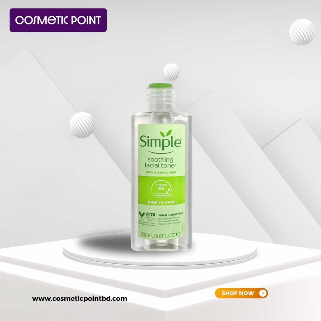 Simple Kind to Skin Soothing Facial Toner with Vitamin B5 & Witch Hazel 200ml