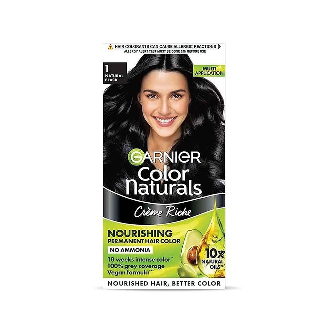 Garnier কালার ন্যাচারালস শেড 1 ন্যাচারাল ব্ল্যাক 70ml + 60g