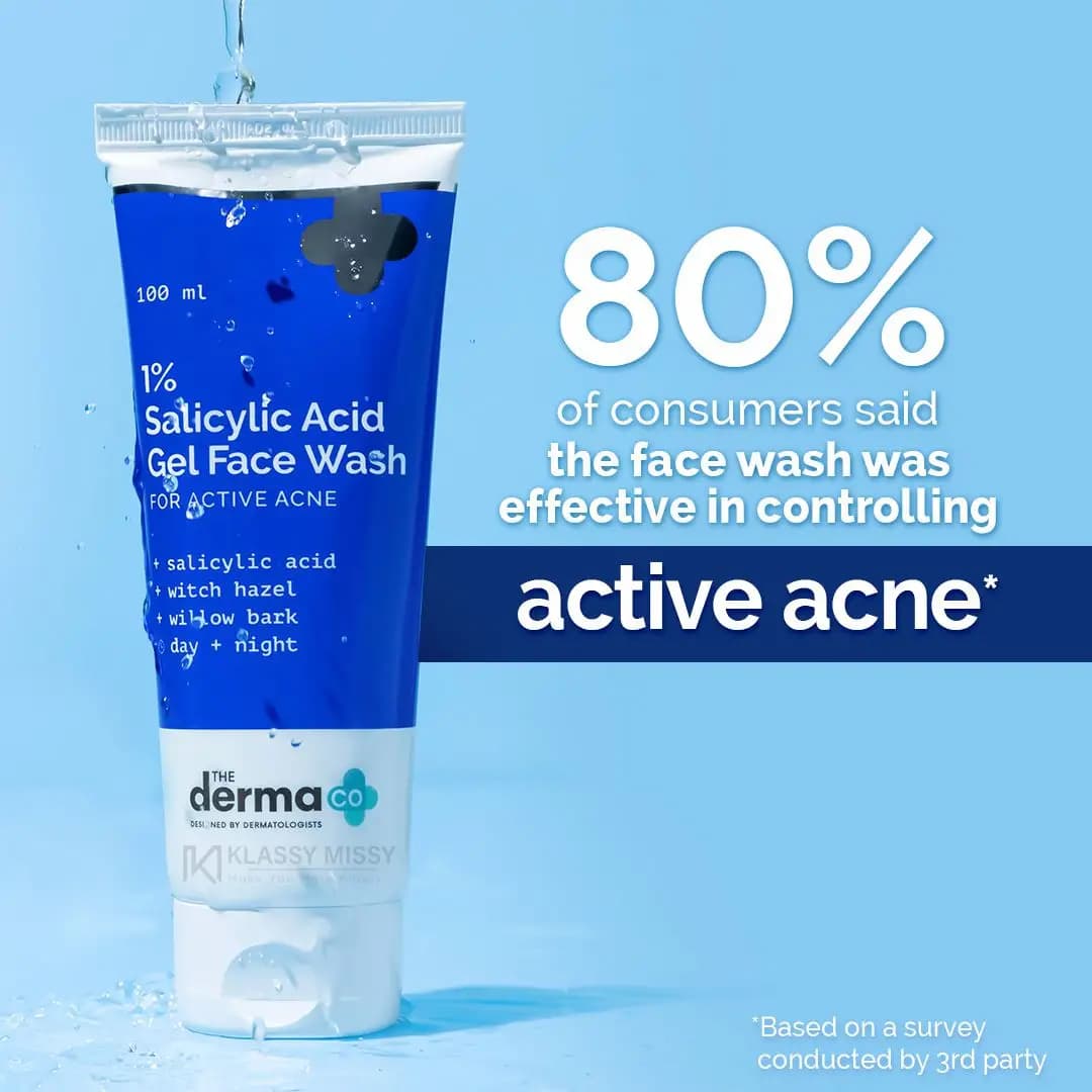 The Derma Co 1% Salicylic Acid Gel Face Wash With Salicylic Acid & Witch 100ml